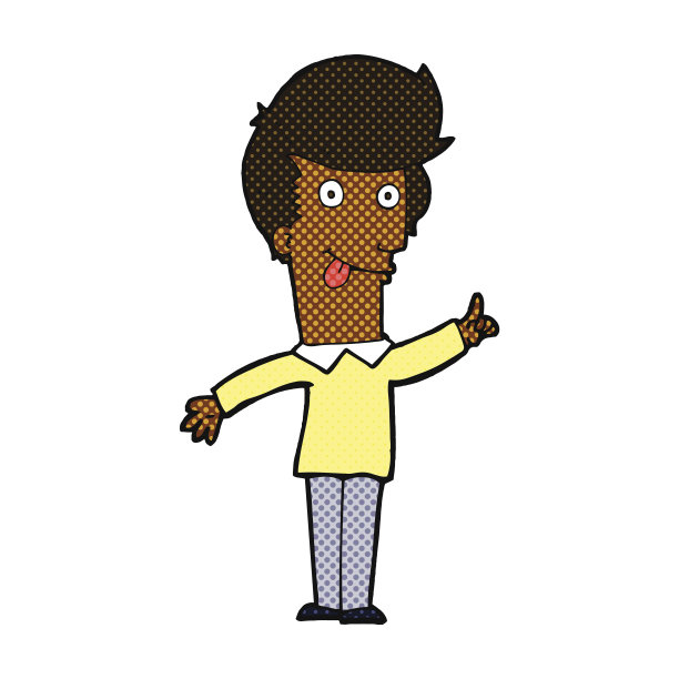 有想法的滑稽漫画卡通男人图片下载