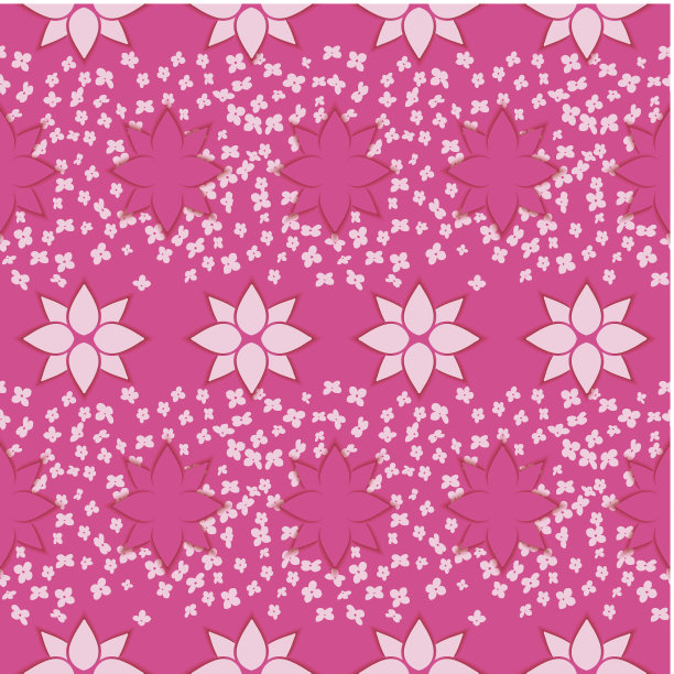 粉红花朵无缝图案图片下载