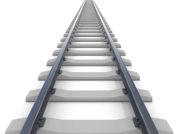 铁路被白色隔离图片下载