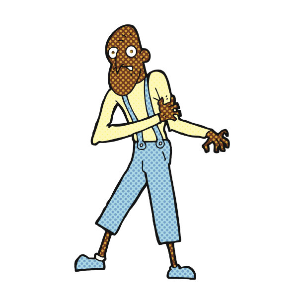 一个心脏病发作的卡通老人图片下载