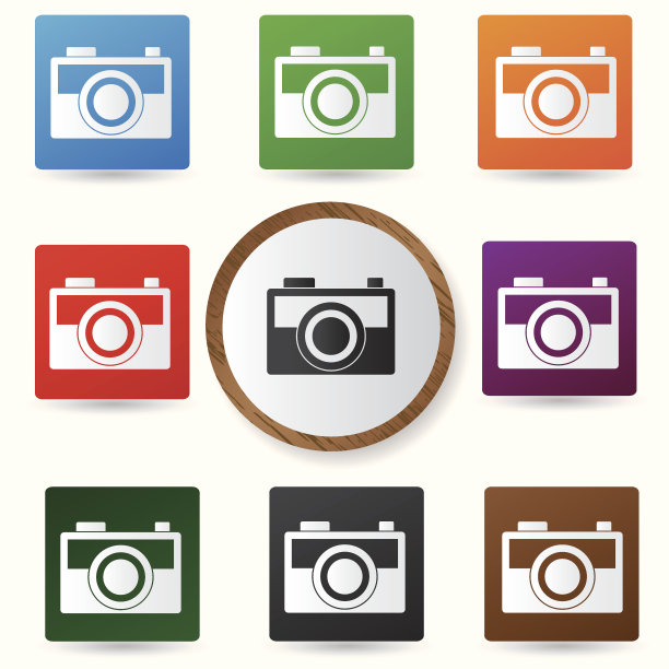 相机按钮,向量图片下载