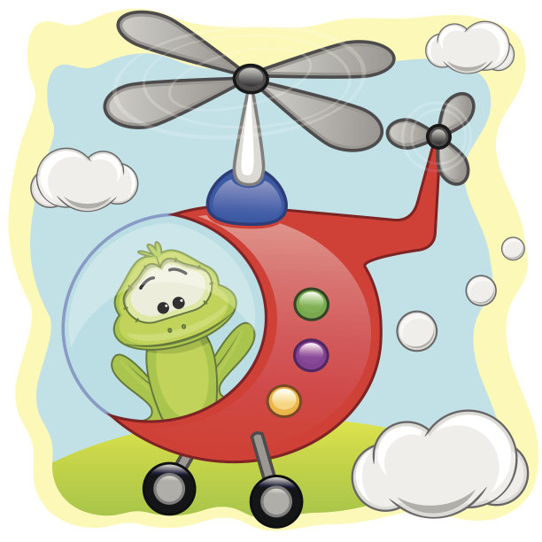 青蛙在直升机图片下载