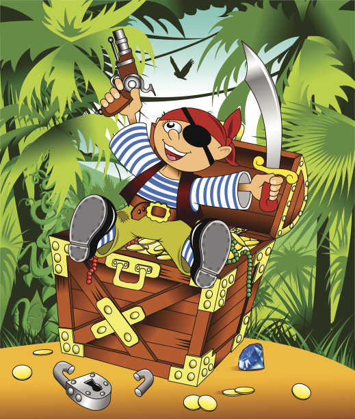 搞笑海盗与宝藏图片下载