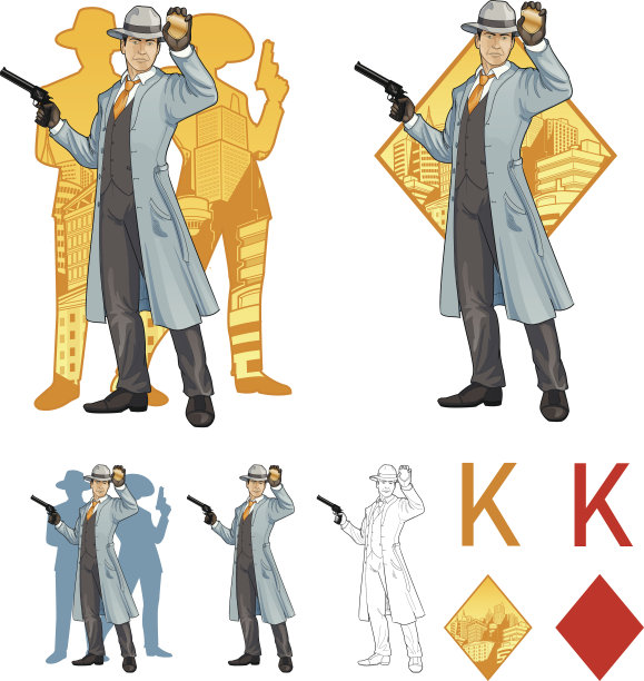 钻石王亚洲警察局长和黑手党的剪影图片下载