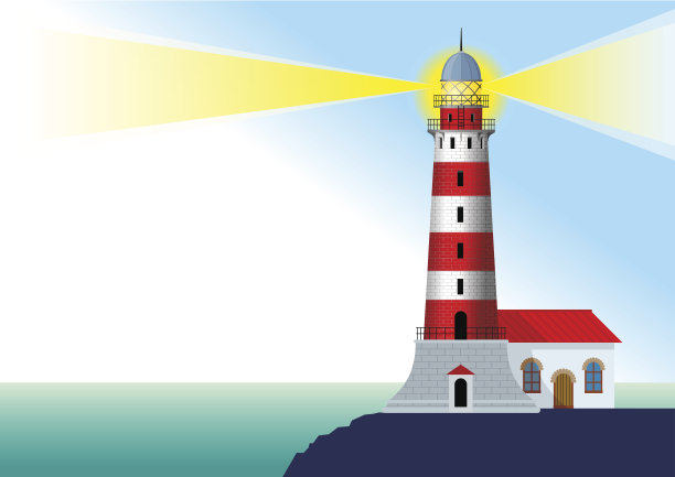 发光的灯塔图片下载