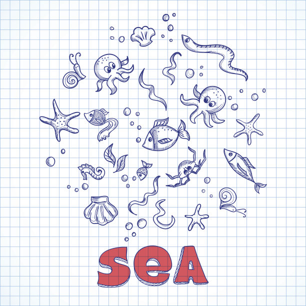 海洋生物元素图片下载