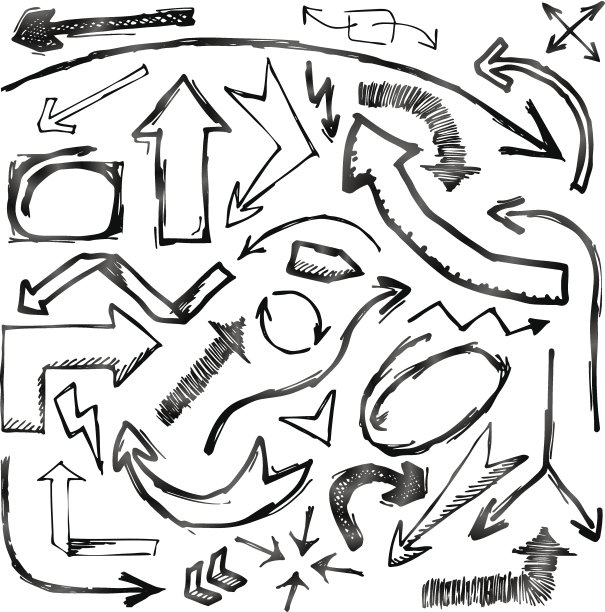 一套手绘箭头图片下载