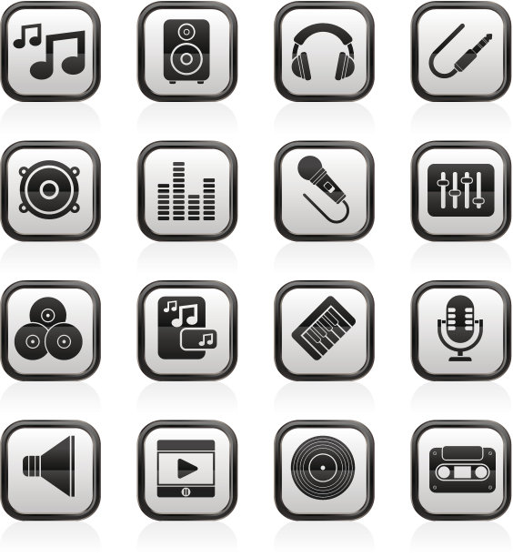 音乐，声音和音频图标图片下载