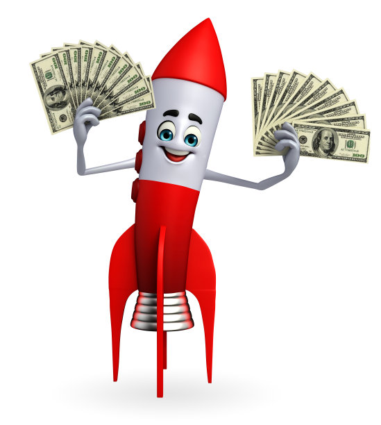 火箭人物与美元图片下载