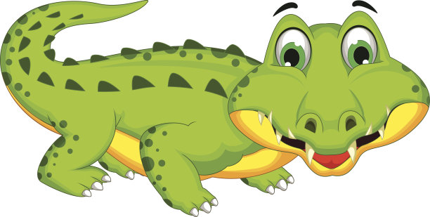 可爱的鳄鱼卡通造型图片下载
