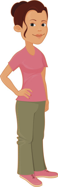 一个可爱的女人的插图图片下载