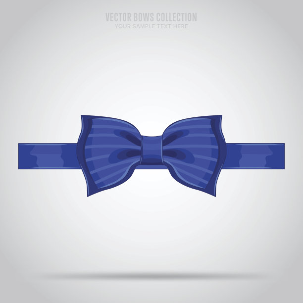 蓝色蝴蝶结孤立图片下载