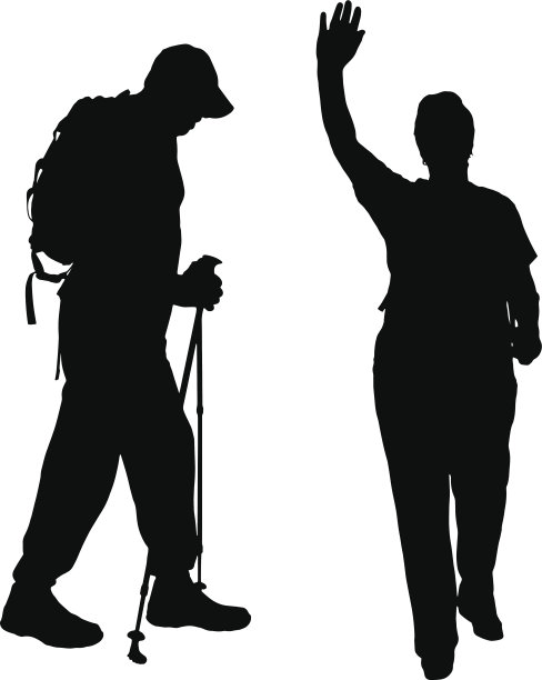 矢量剪影的人。图片下载