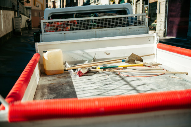 公用事业货车车辆-后视图图片下载