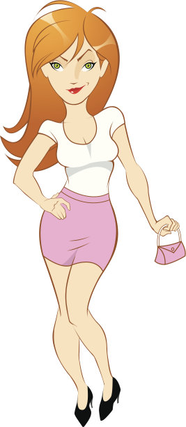 女孩和钱包图片下载