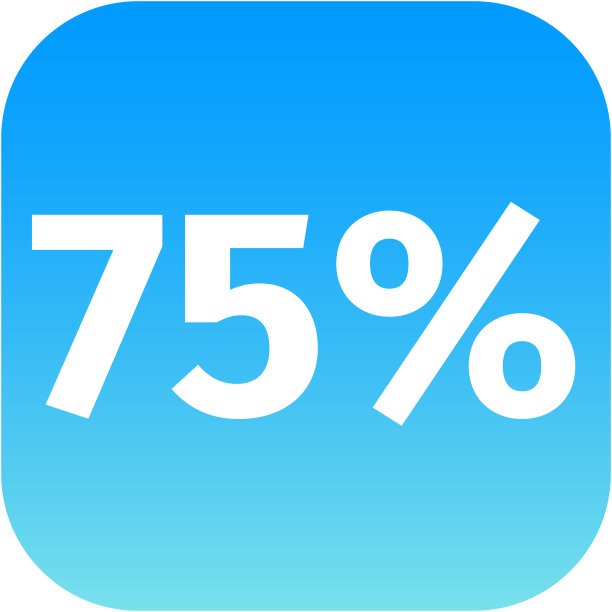 75%的图标图片下载