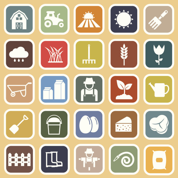 农场平面图标上的棕色背景图片下载