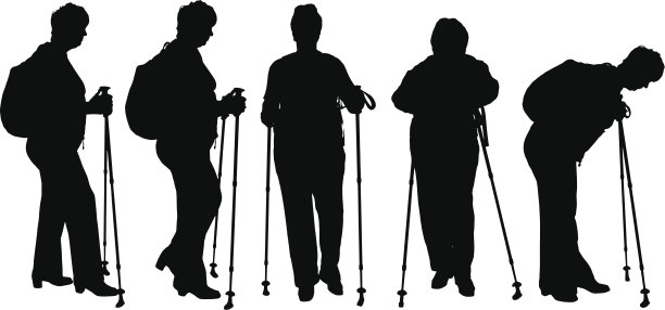 矢量剪影的女人。图片下载