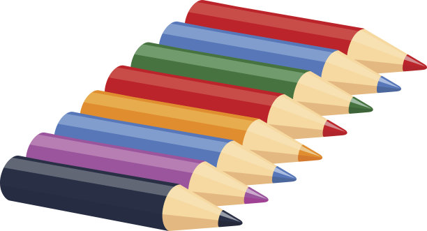 一套彩色铅笔图片下载