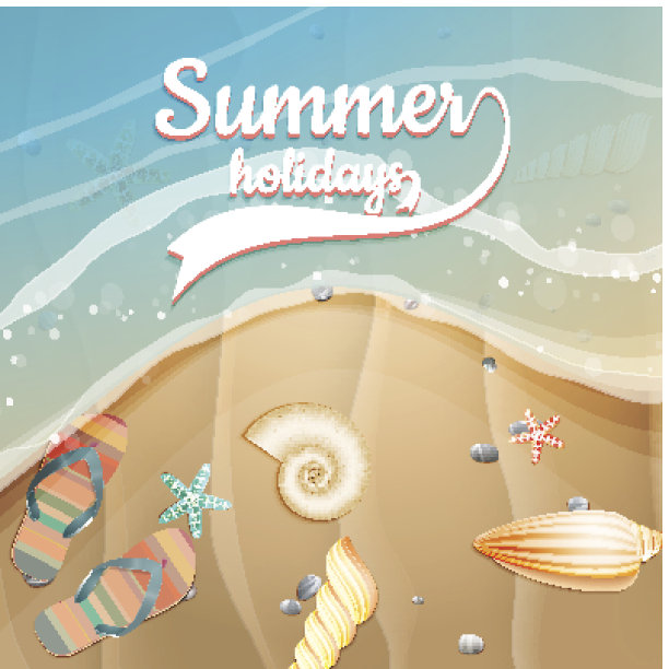暑假模板。加上EPS10矢量文件图片下载