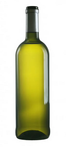 白色背景上的孤立的白酒瓶图片下载