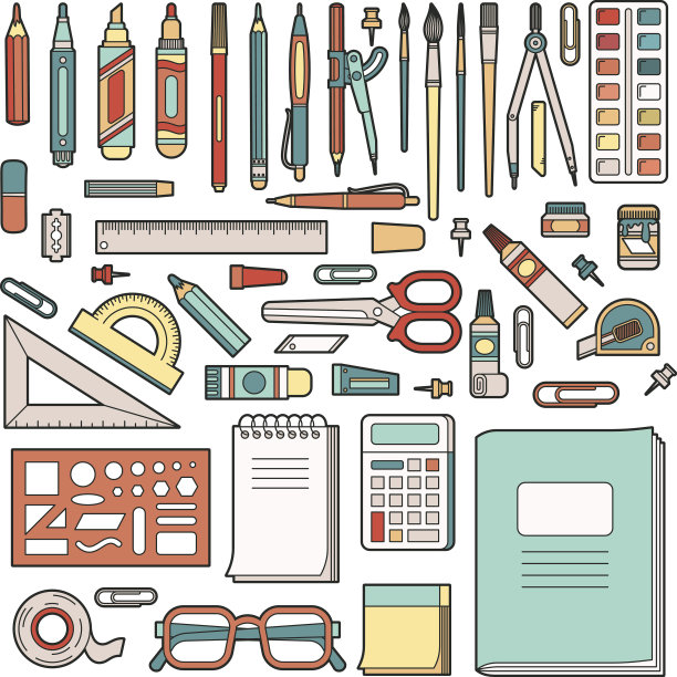 学校的文具图片下载