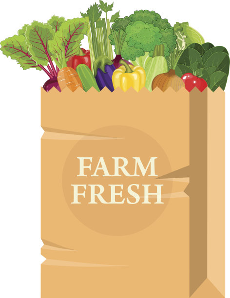 装健康食品的纸袋。图片下载