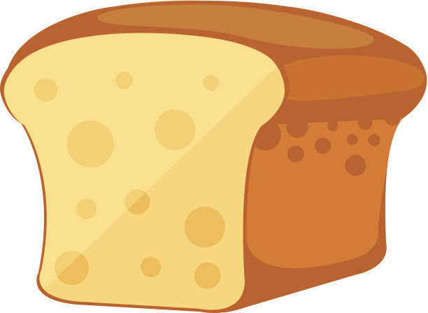 矢量面包平面图标图片下载