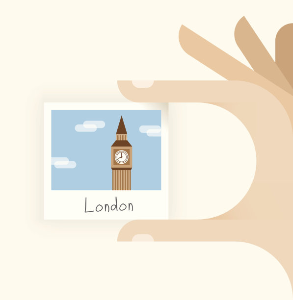 游客拿着英国伦敦大本钟的照片图片下载