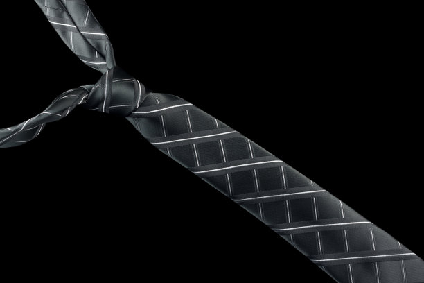 灰色丝质条纹领带图片下载