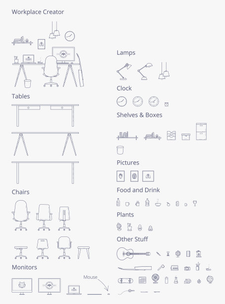 矢量室内工作空间发生器图片下载