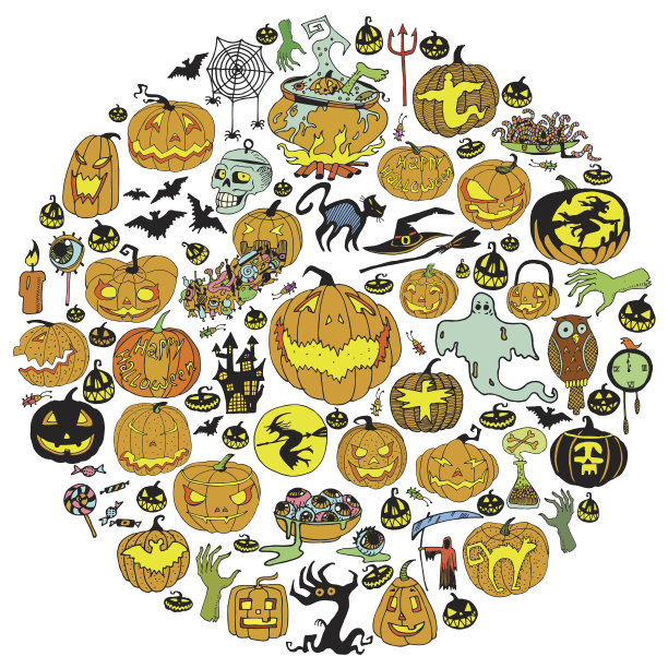 万圣节矢量图素材ID：139830940