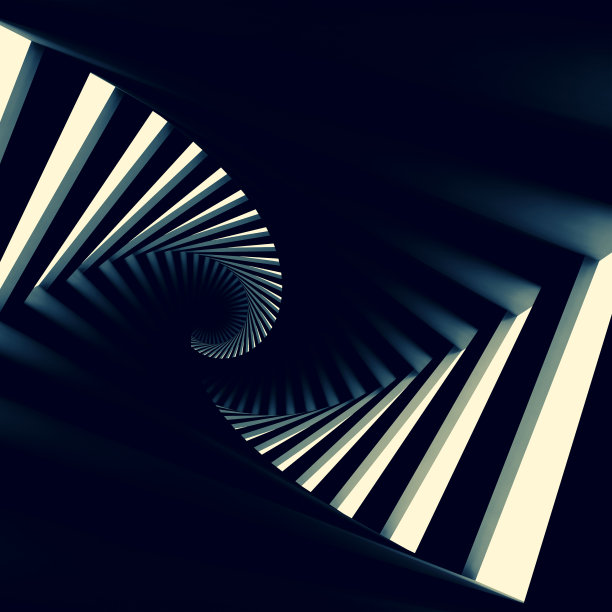 抽象的黑色扭曲螺旋走廊图片下载