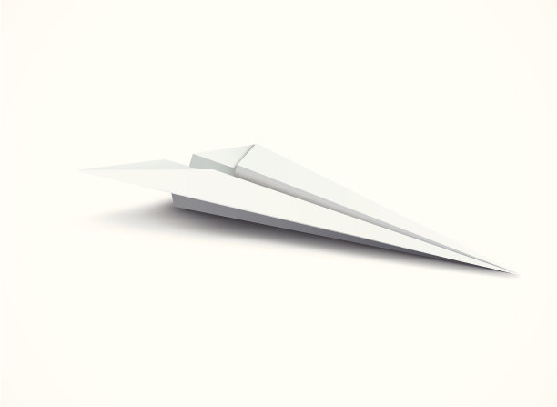 白色的纸飞机。向量图片下载