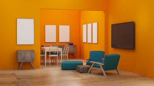 电视显示3d渲染图片下载