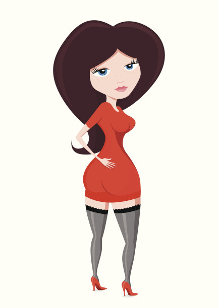 穿红衣服的女孩图片下载