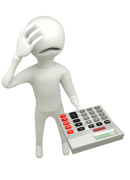 带着计算器微笑的白人图片下载