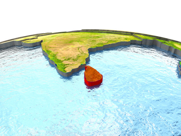 地球上的斯里兰卡是红色的图片下载