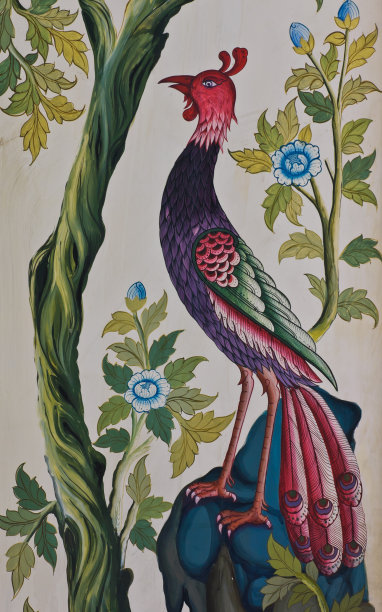 泰式孔雀画图片下载