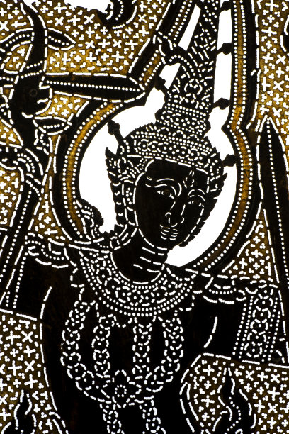 传统泰式皮影偶图片下载