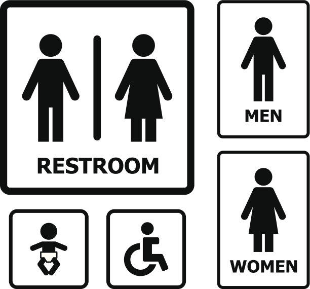 厕所标志设置图片下载