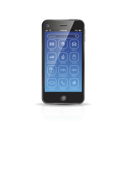 黑色现代手机设计概念模板与图片下载