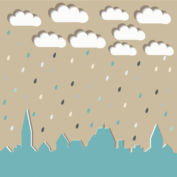 旧城矢量背景图片下载