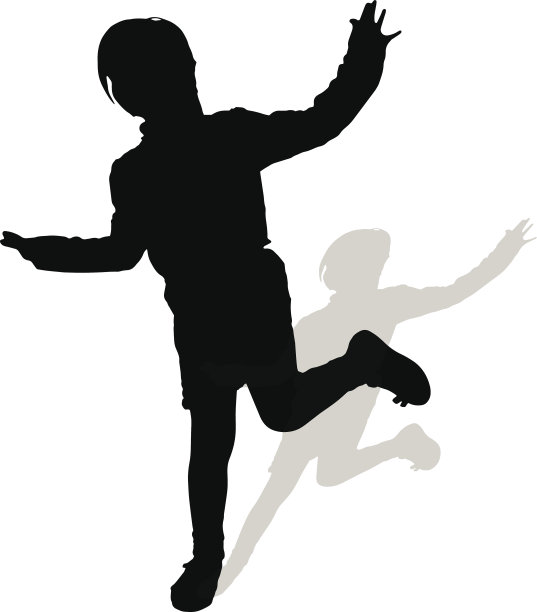 矢量剪影的女孩。图片下载