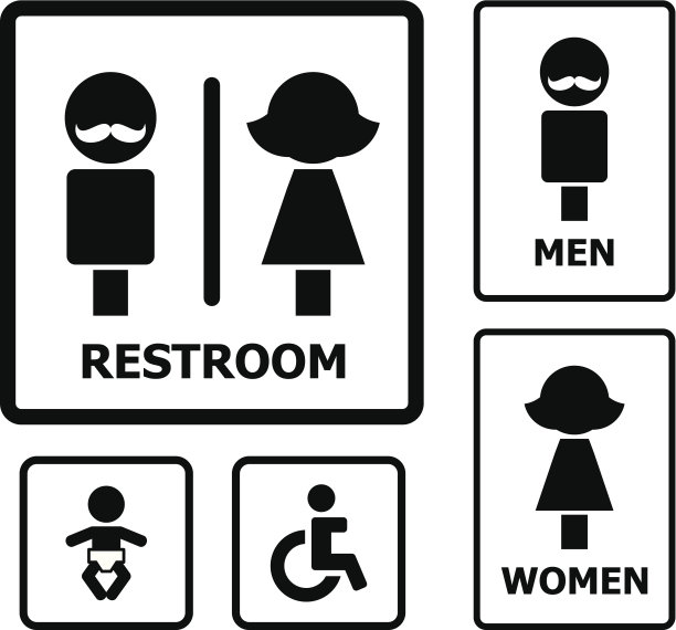 厕所标志设置图片下载