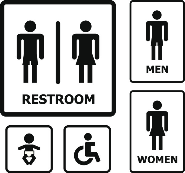 厕所标志设置图片下载