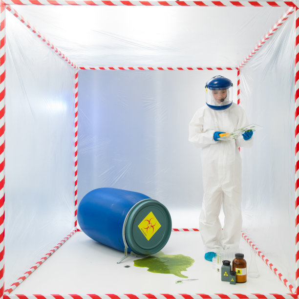 生物危害科学家检测泄漏物图片下载