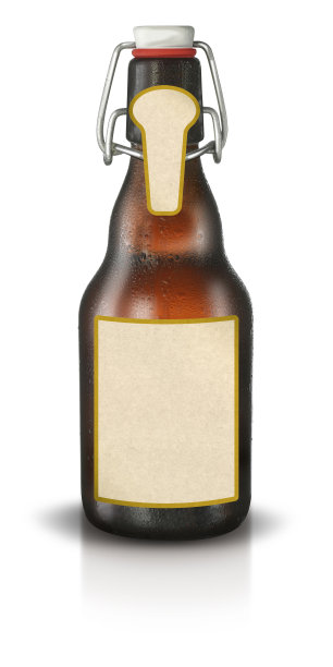 有空白标签的啤酒瓶图片下载