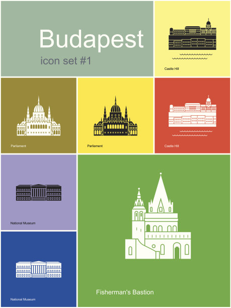 布达佩斯的图标图片下载