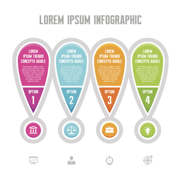 信息图商业概念矢量横幅在平面风格图片下载